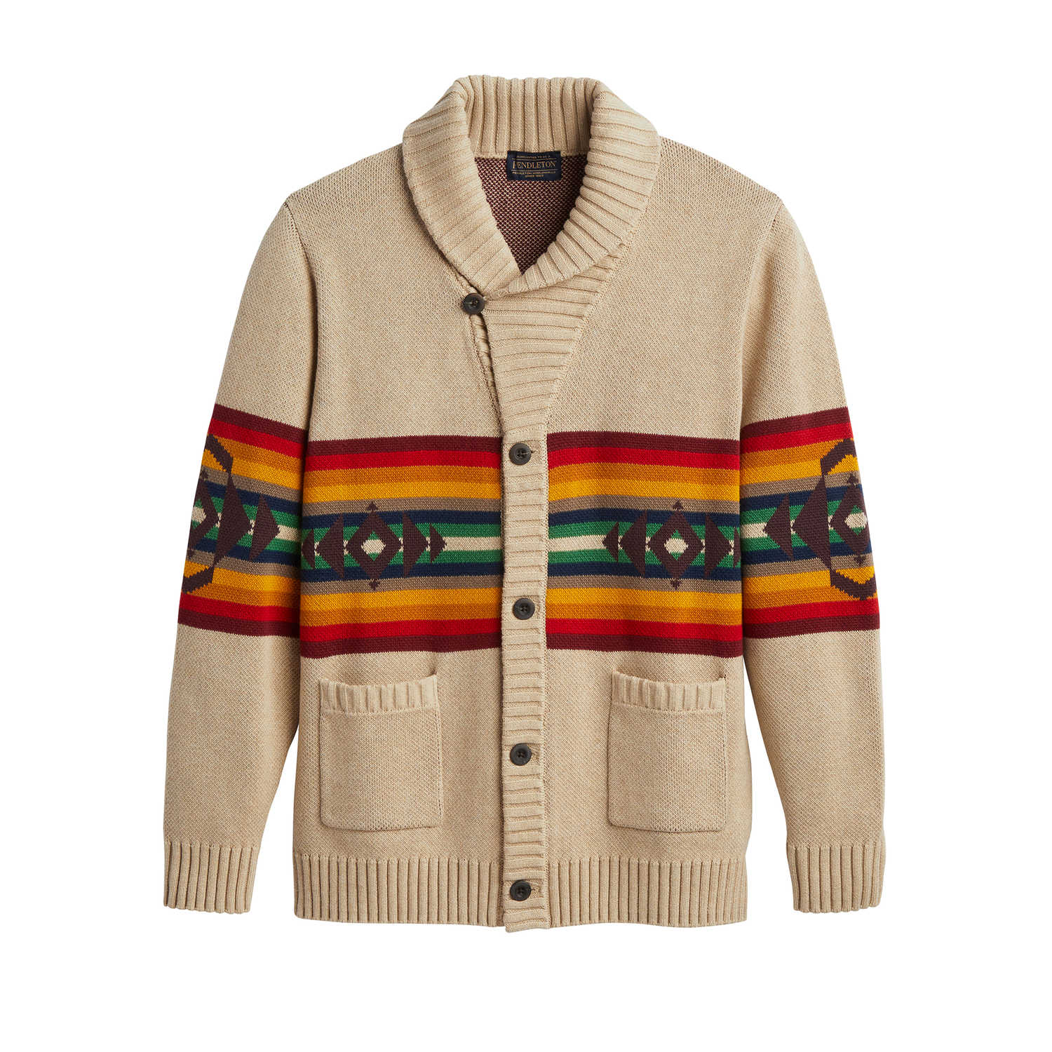 Alto Mesa Cotton Cardigan - Alto Mesa Ivory/Scarlet