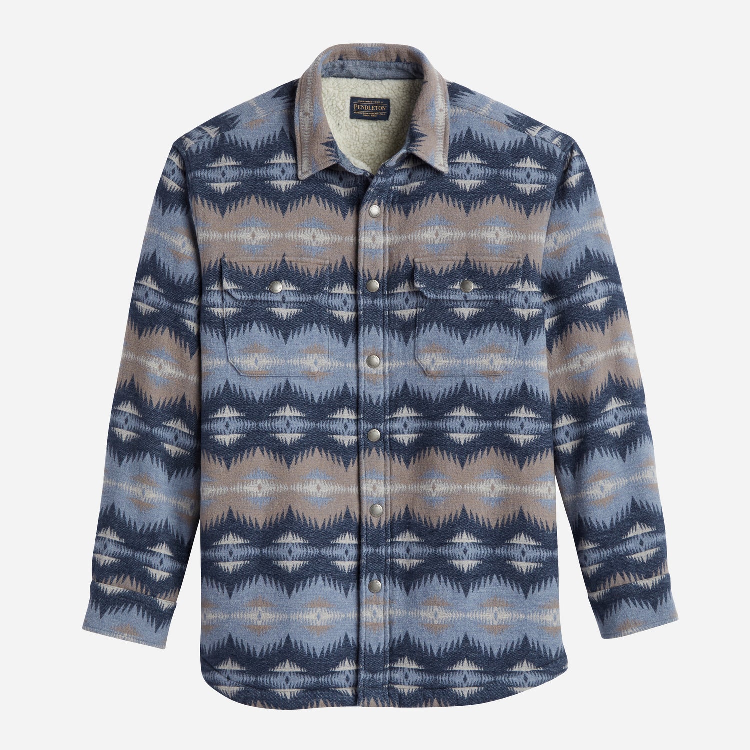 Sherpa Lined Shirt Jacket - Tye River Blue