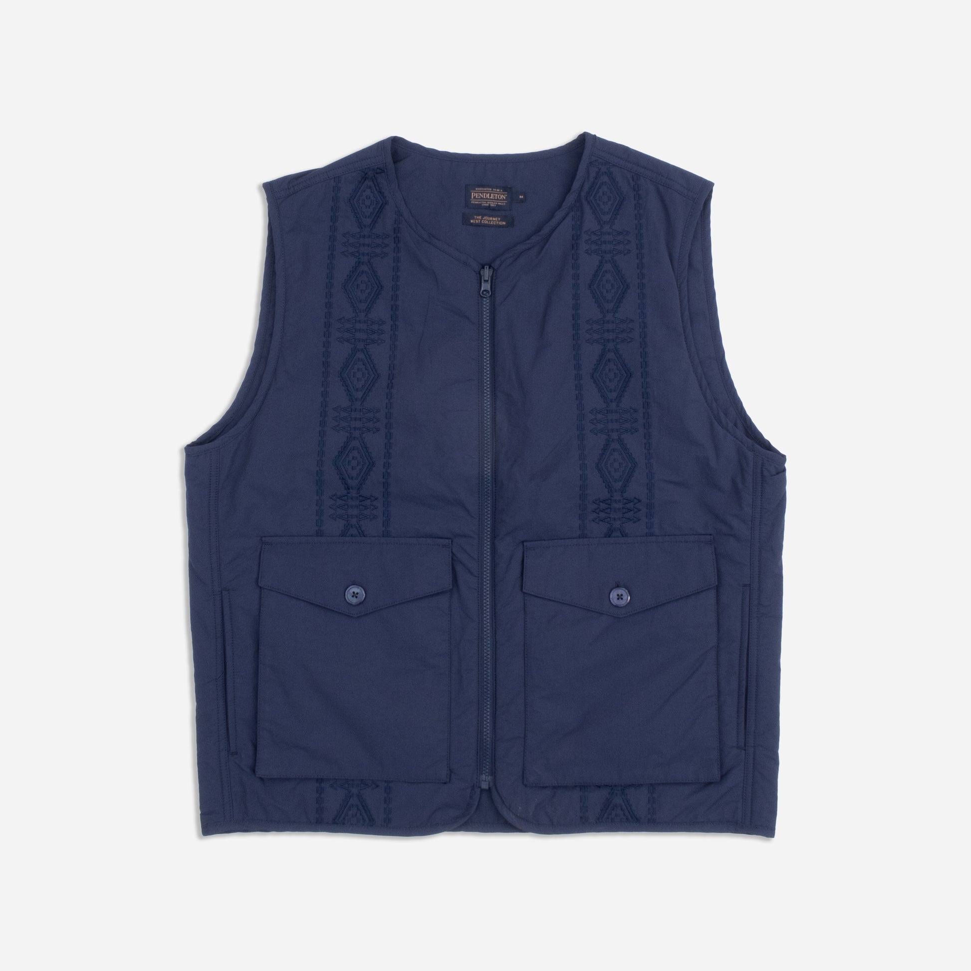 Reversible Parachute Liner Vest - Navy