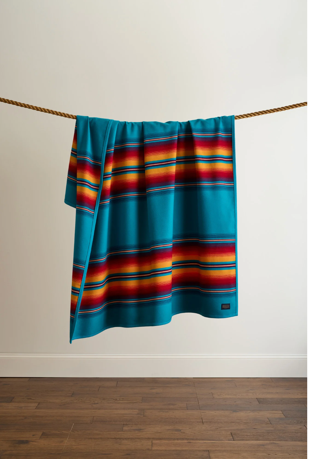 Serape Robe - Turquoise