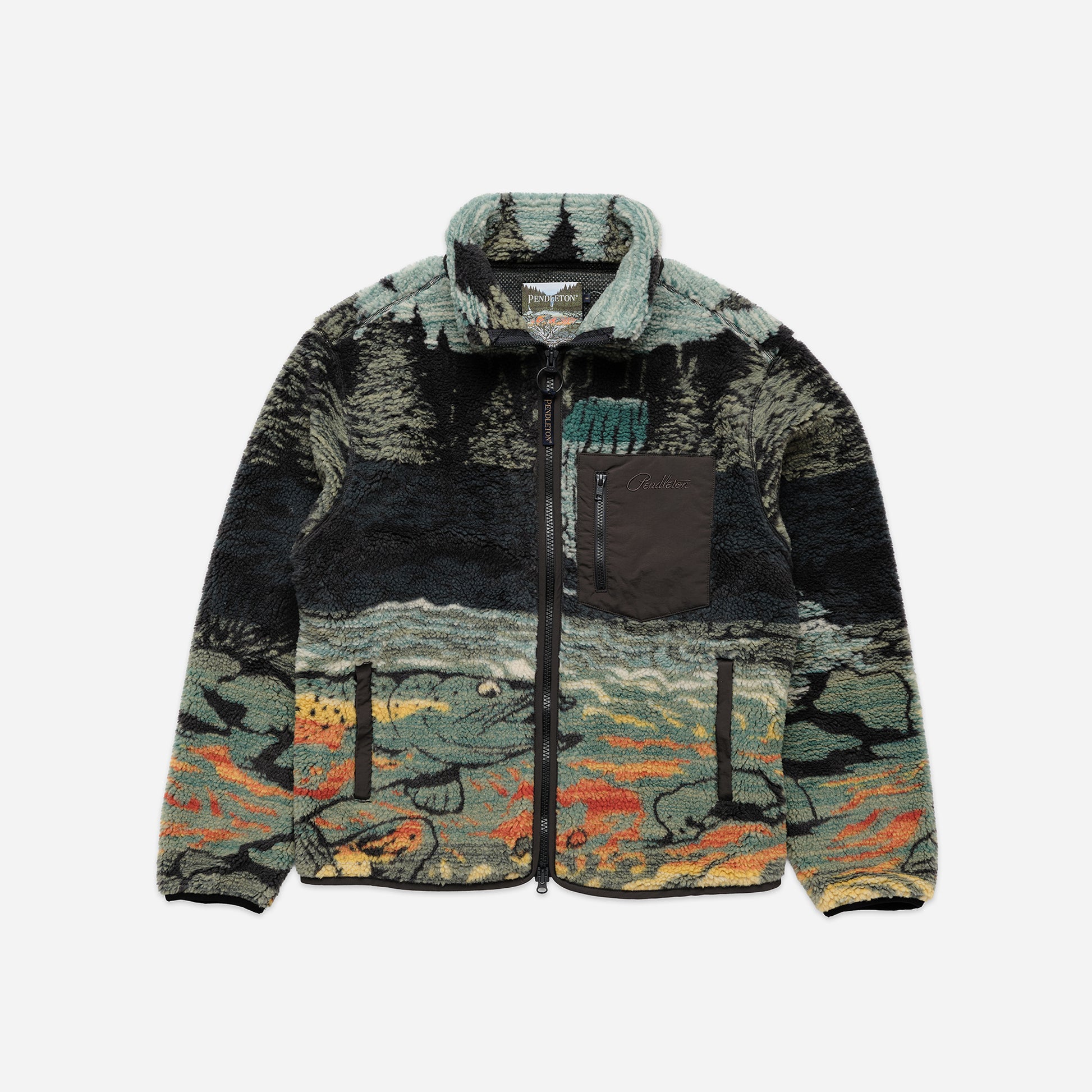 Jacquard Sherpa Fleece - Salmon Falls Grey