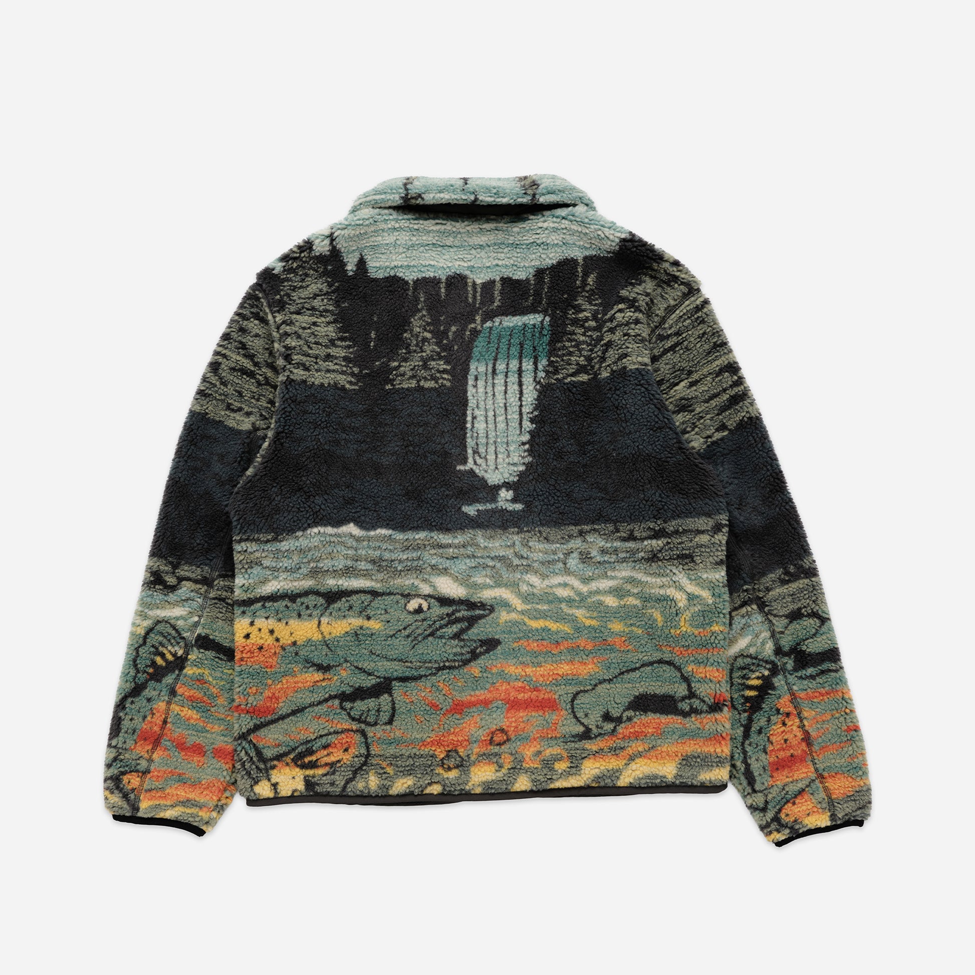 Jacquard Sherpa Fleece - Salmon Falls Grey