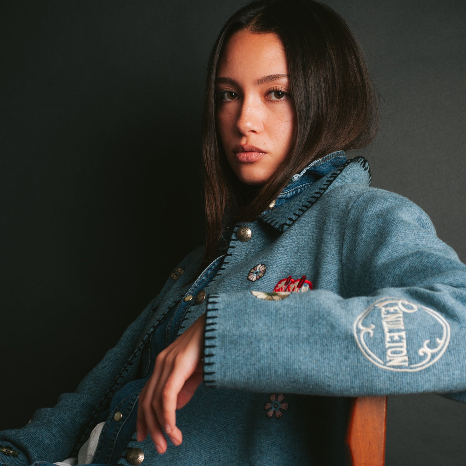 Womens Souvenir Cardigan - Denim Heather