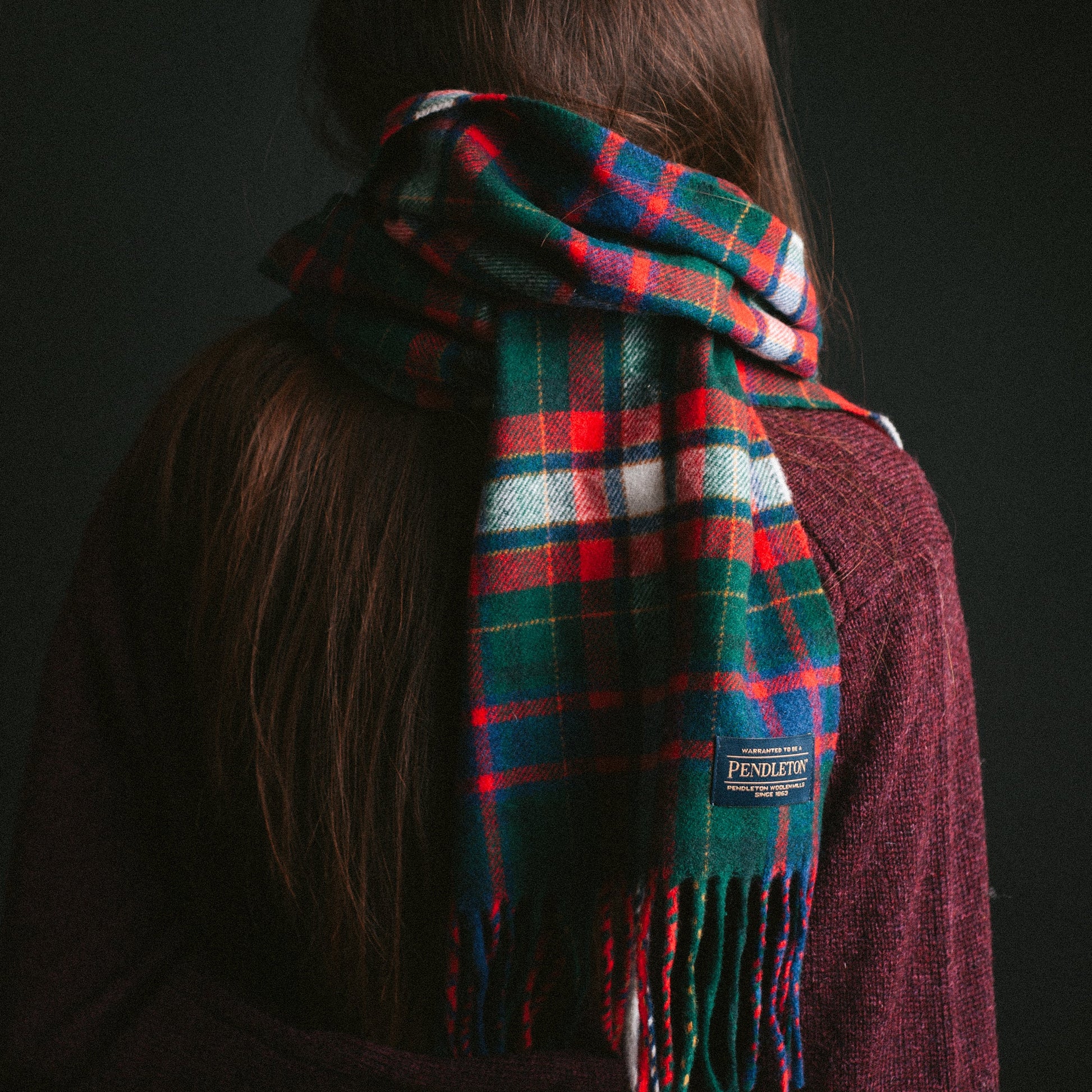 Womens Relaxed Shetland Sweater - Burgundy Heather