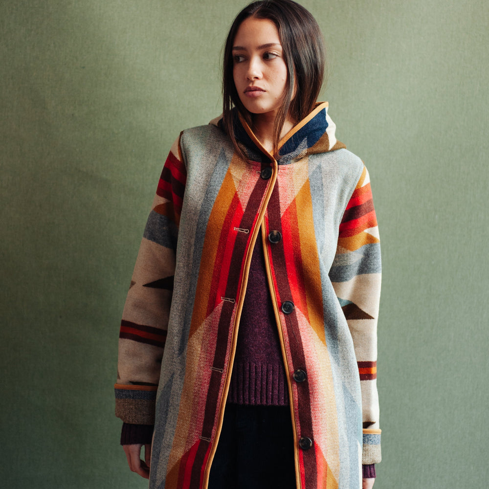 Womens Wool Blanket Coat - Wyeth Trail