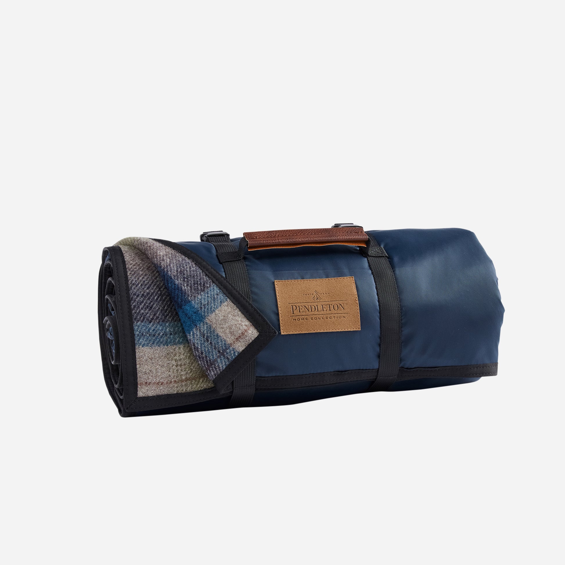 Nylon Backed Roll - Up Blanket Haystack Plaid