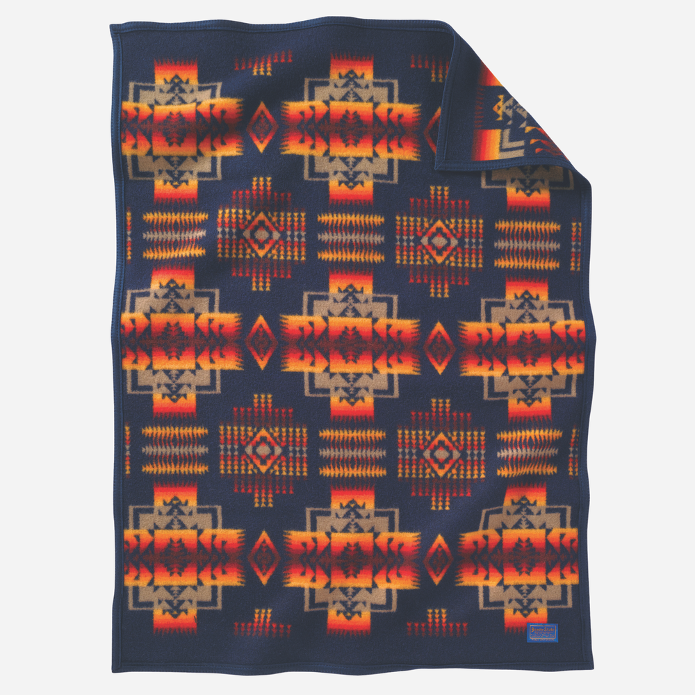 Chief Joseph Baby Blanket - Indigo