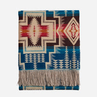 Jacquard Fringed Throw - Harding Star Royal