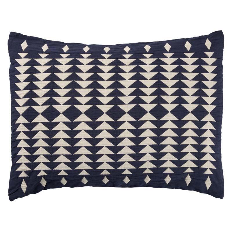 Matelasse-Kissen aus Bio-Baumwolle – Midnight Nova