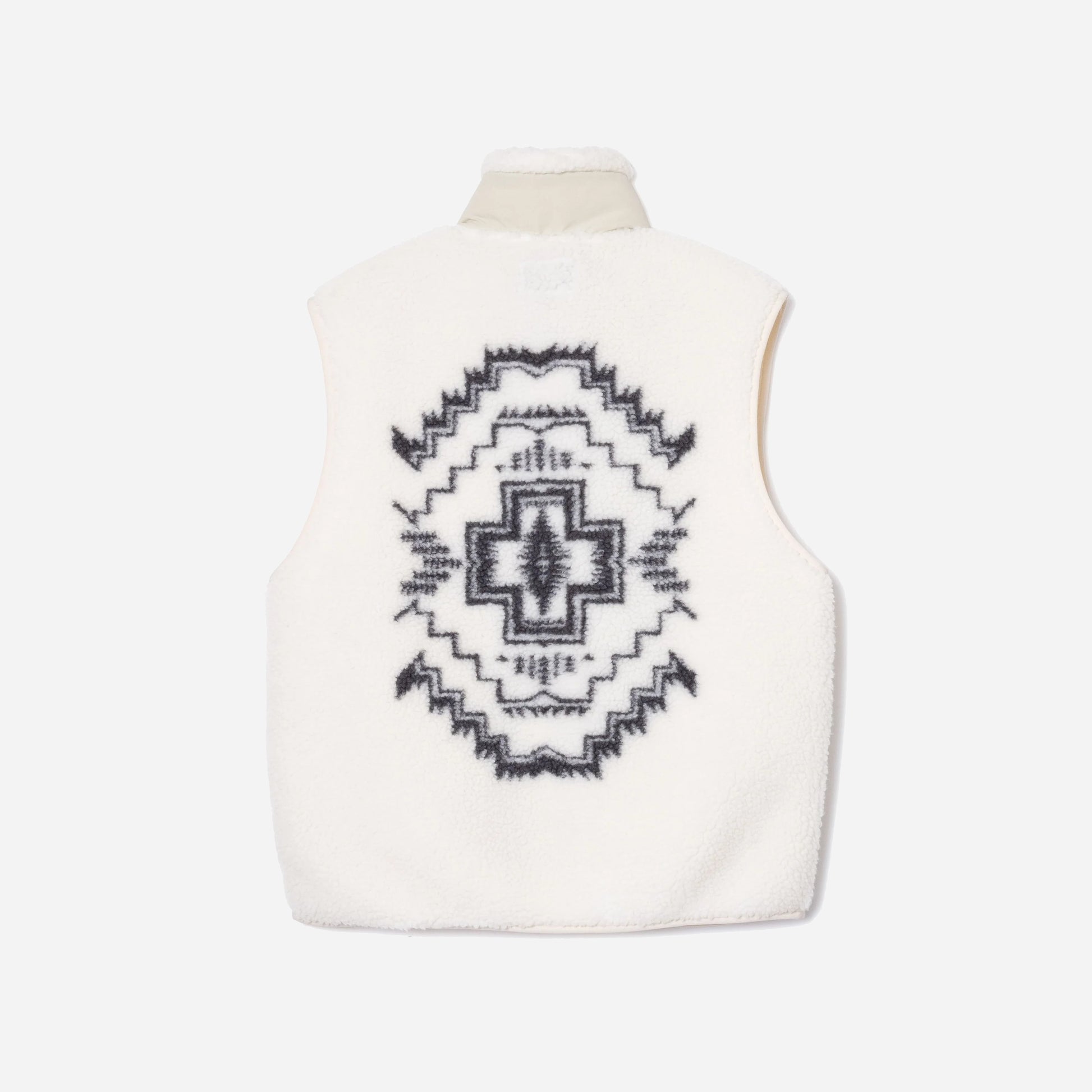 Sherpa Boa Fleece Vest - Ivory