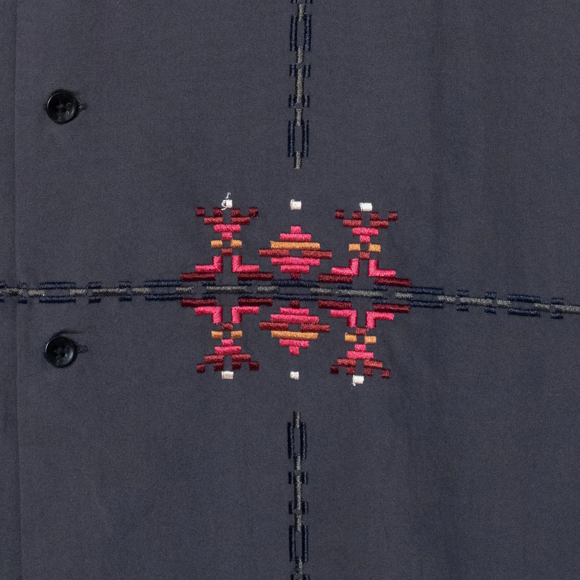 Garment Dye EMB Shirt - Charcoal