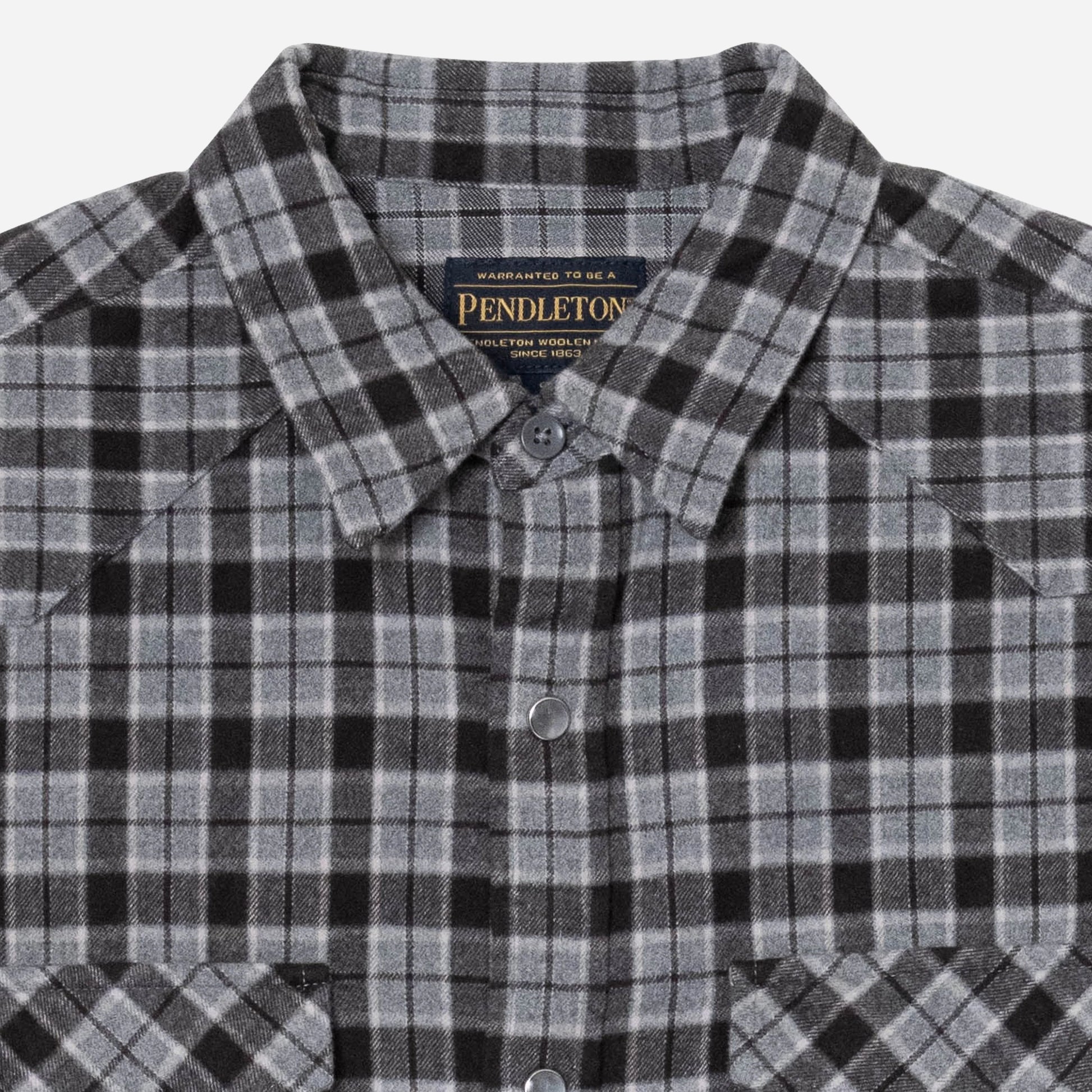 Western Checked Shirt - Charcoal/Black