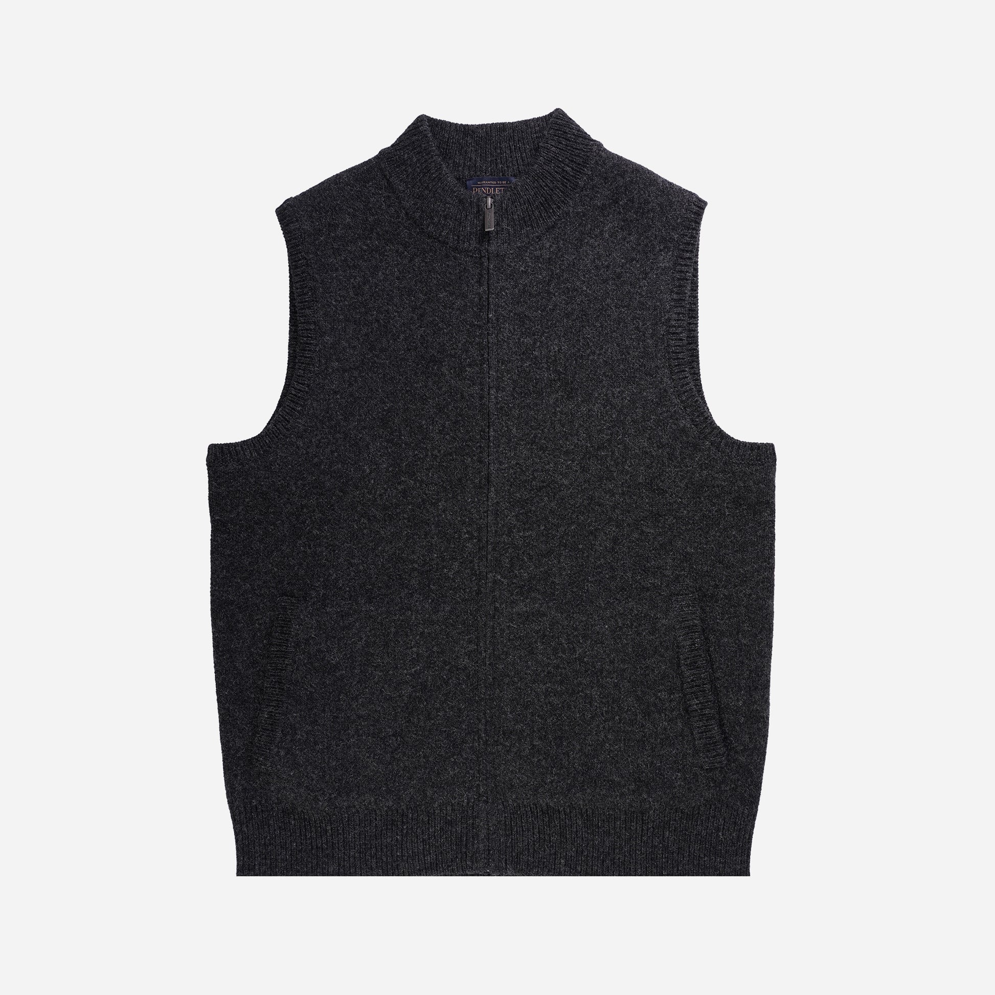 Wool Sweater Vest - Black Heather
