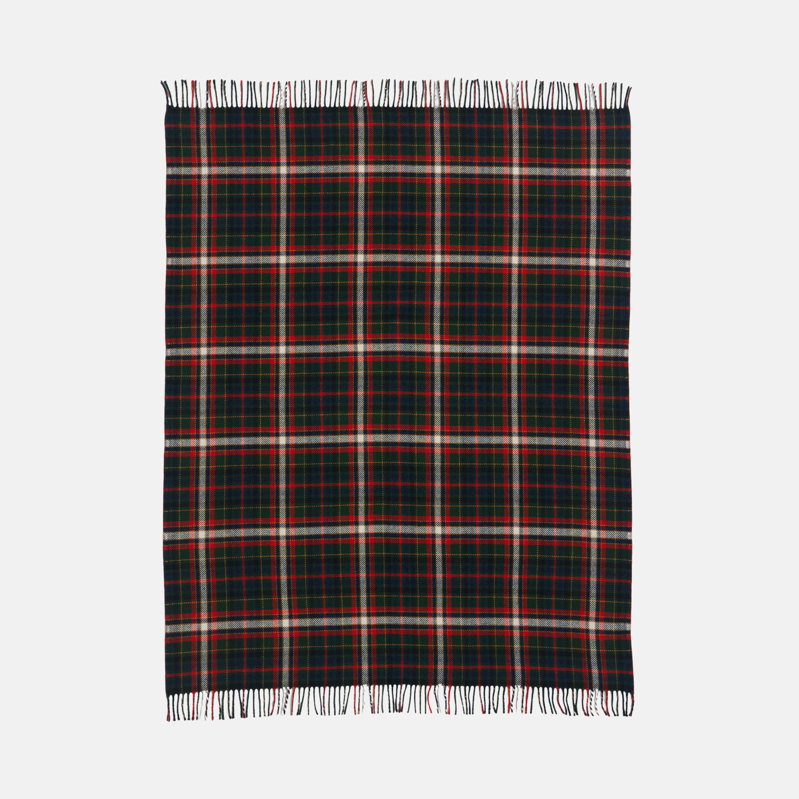 Fireside Throw - Laurel Green/Red