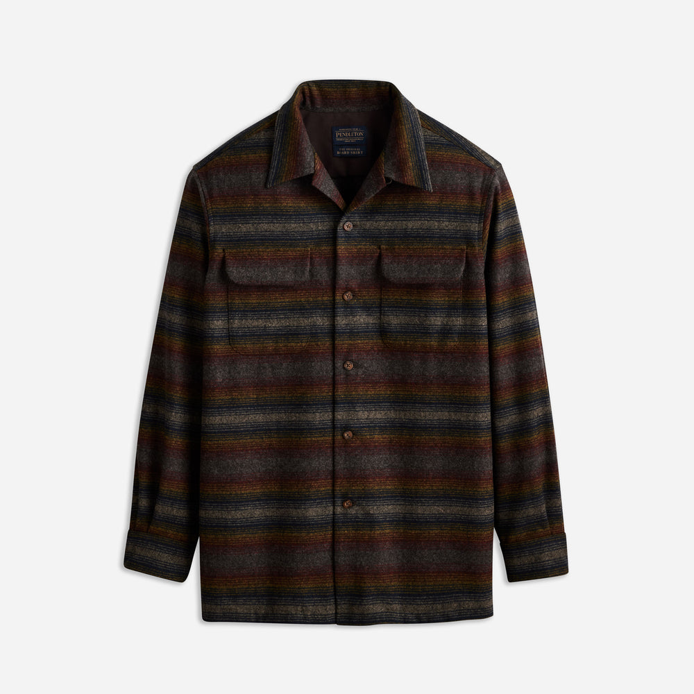 Stripe Board Shirt - Brown/Multi Ombre Stripe