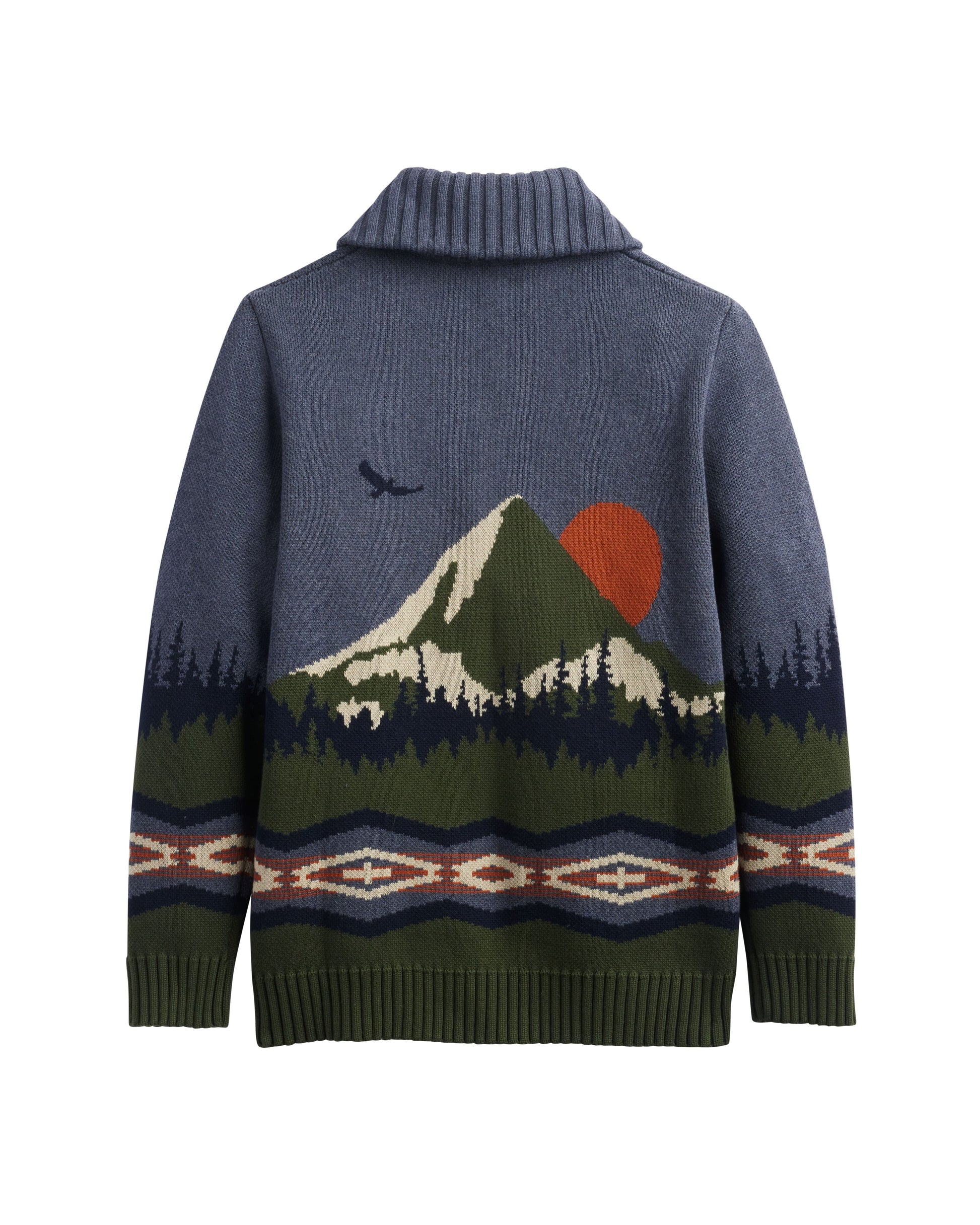 Men's Mountain Cotton Cardigan - Blue