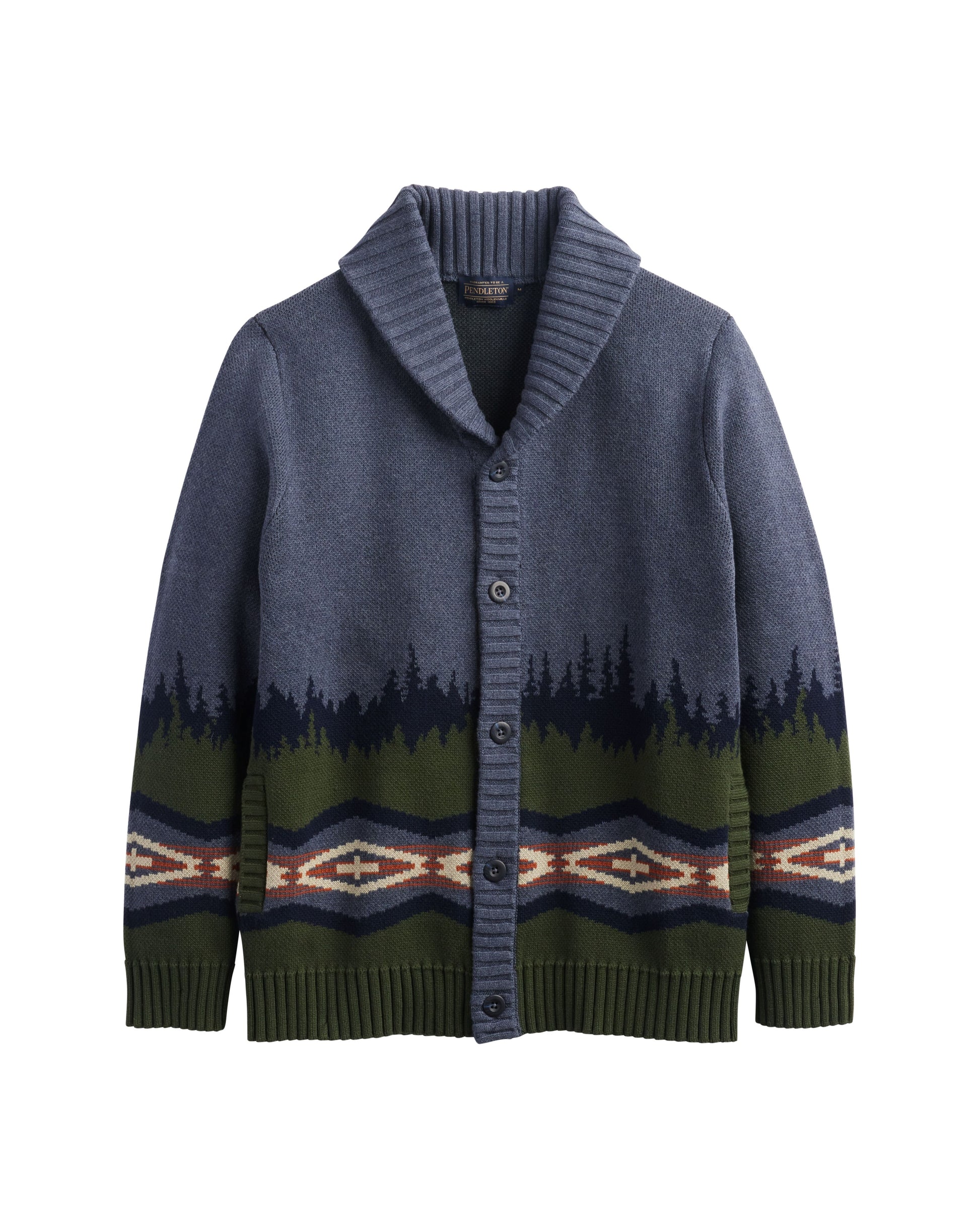 Men's Mountain Cotton Cardigan - Blue