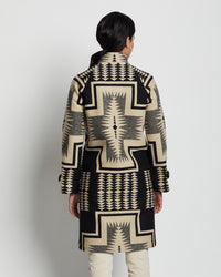 Pendleton Women's Timberline Jacquard Coat - Black / Tan Harding