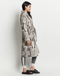 Pendleton Women's Cotton Terry Velour Robe - Harding Grey