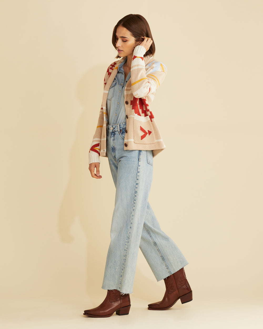 Taos Graphic Cardigan