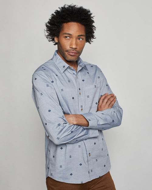 Carson Shirt - Silver/Blue