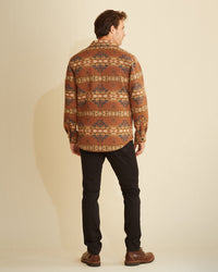 Wool Jacquard CPO Jacket - Desert Dawn/Brown