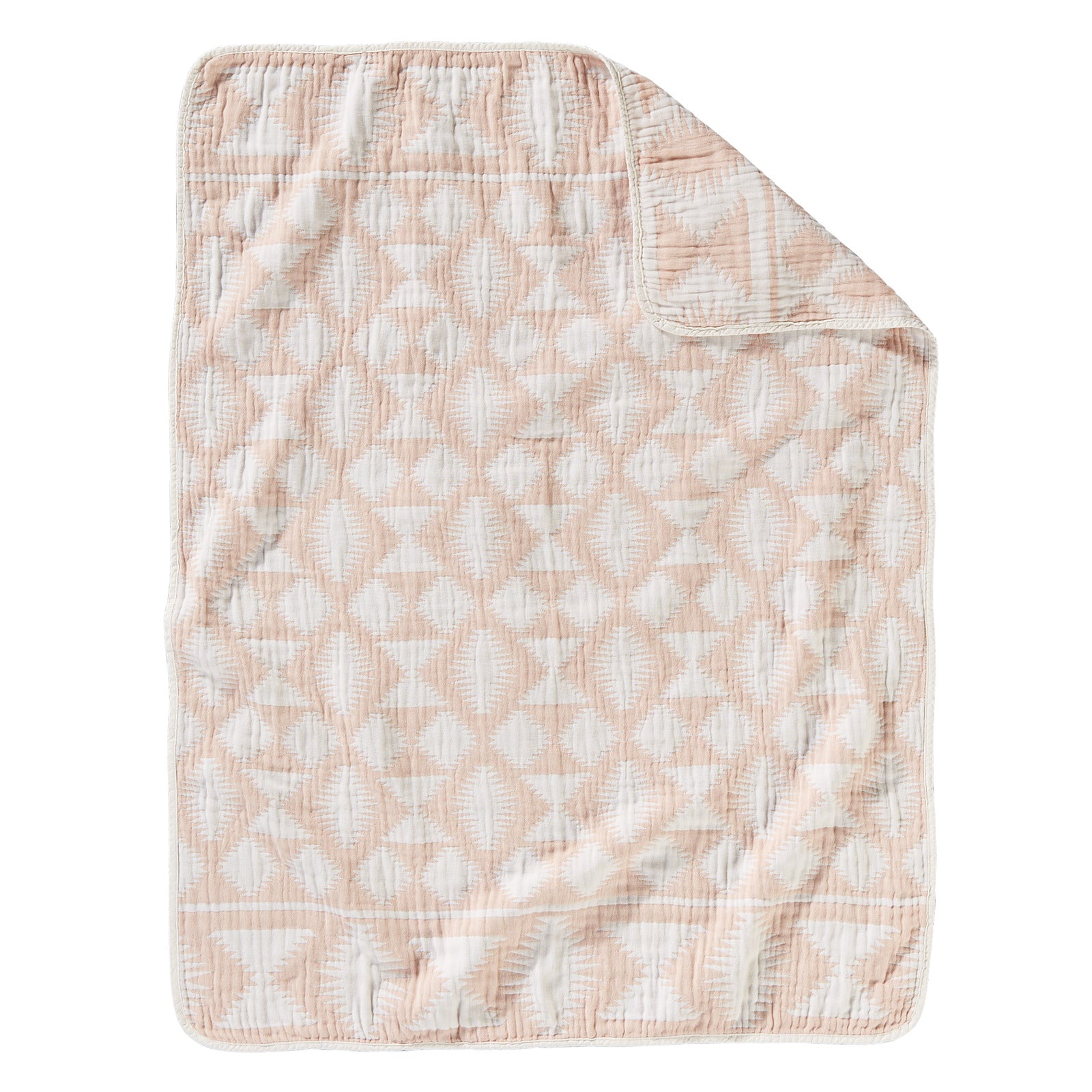 Organic Cotton Woven Baby Blanket - Falcon Cove Pink