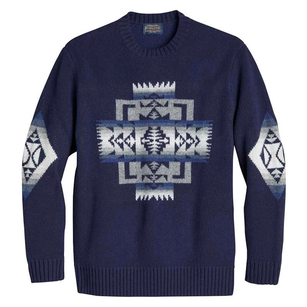 Chief Joseph Lambswool Crewneck - Blue