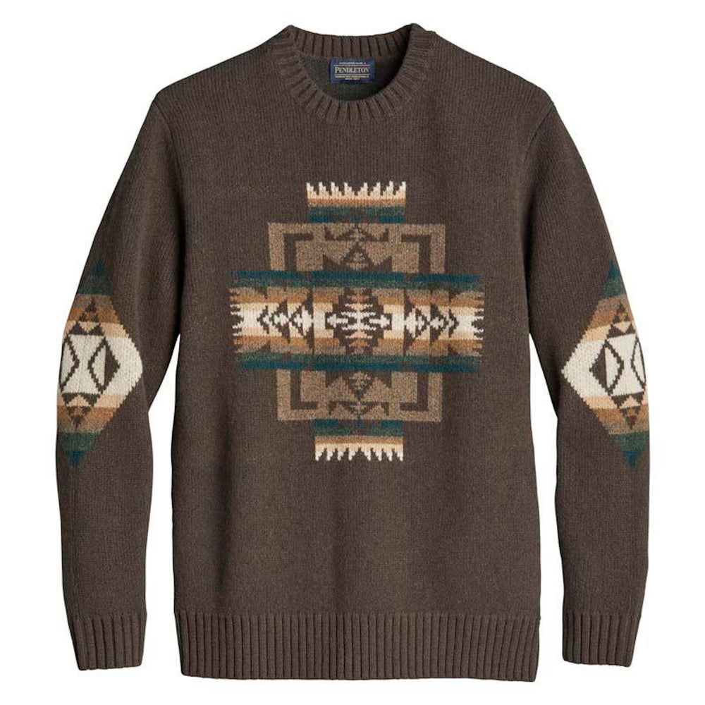 Chief Joseph Lambswool Crewneck - Brown