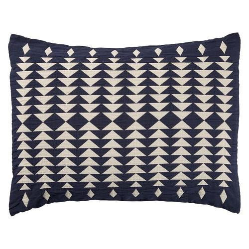 Organic Cotton Matelasse Sham Pillow - Midnight Nova