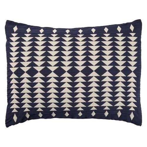 Organic Cotton Matelasse Sham Pillow - Midnight Nova