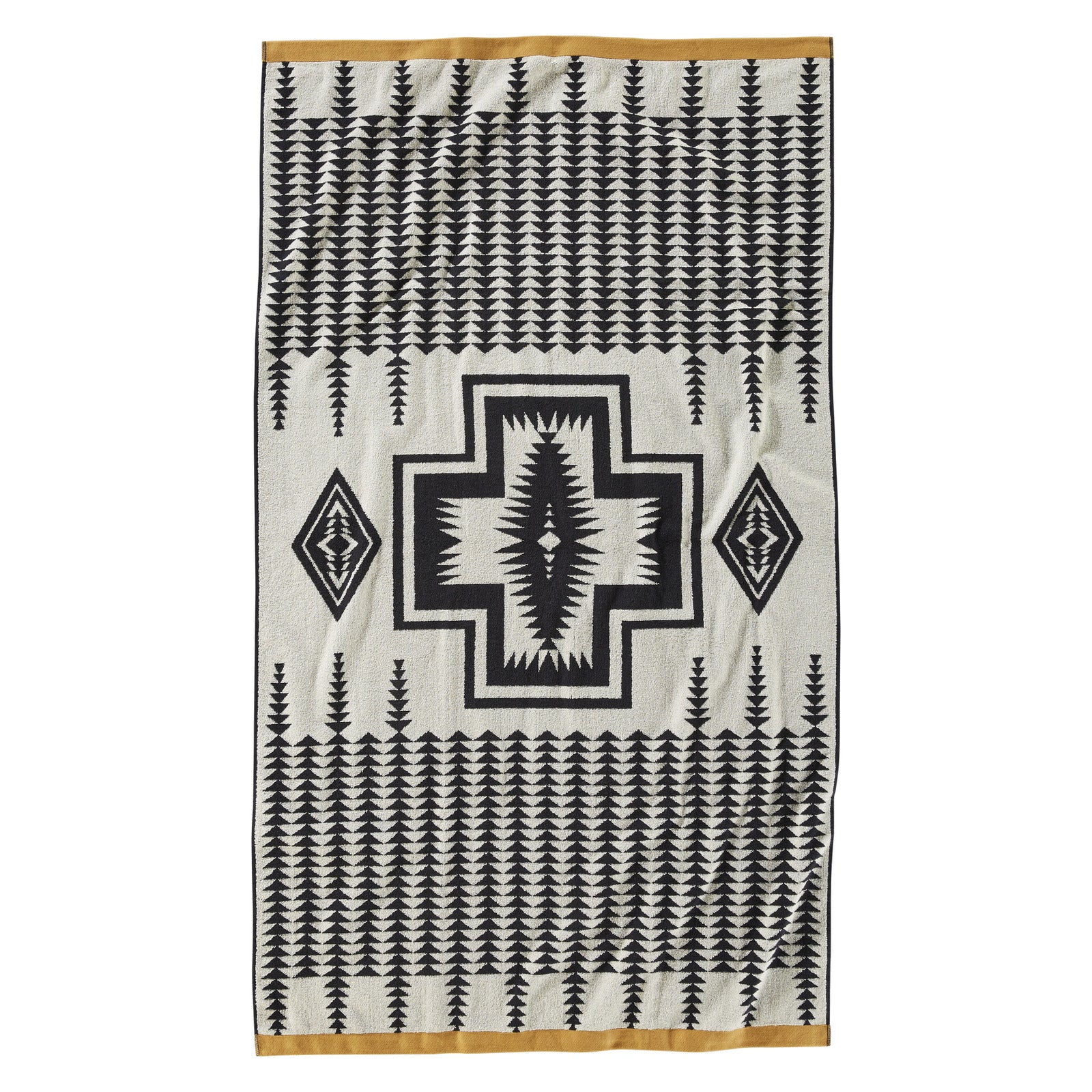 Jacquard Beach Towel - Harding Black