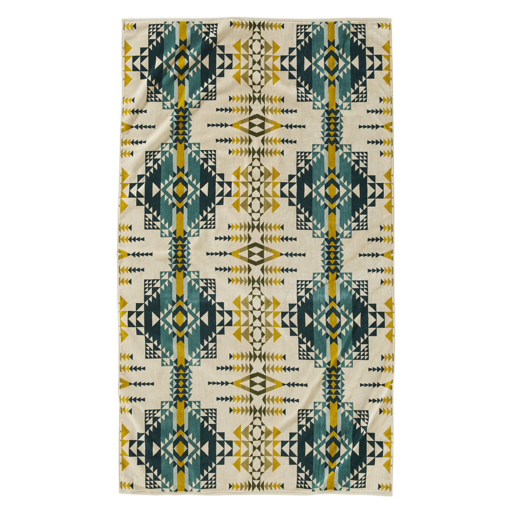 Jacquard Beach Towel - Pilot Rock Olive