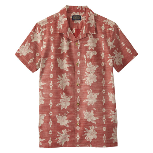 SS Aloha Shirt - Red Hibiscus