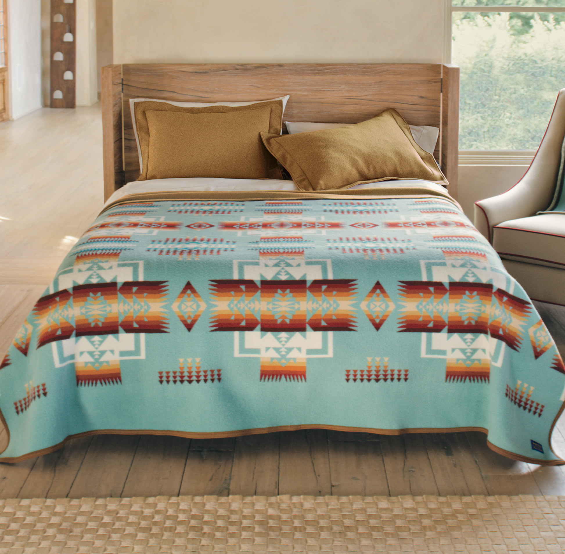 Pendleton Chief Joseph Blanket - Aqua