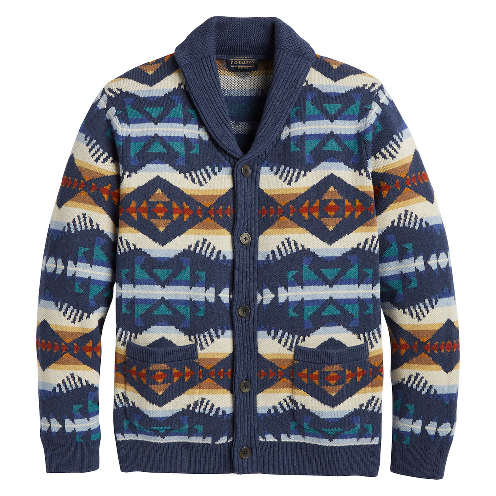 Baumwoll-Cardigan – Navy Heather