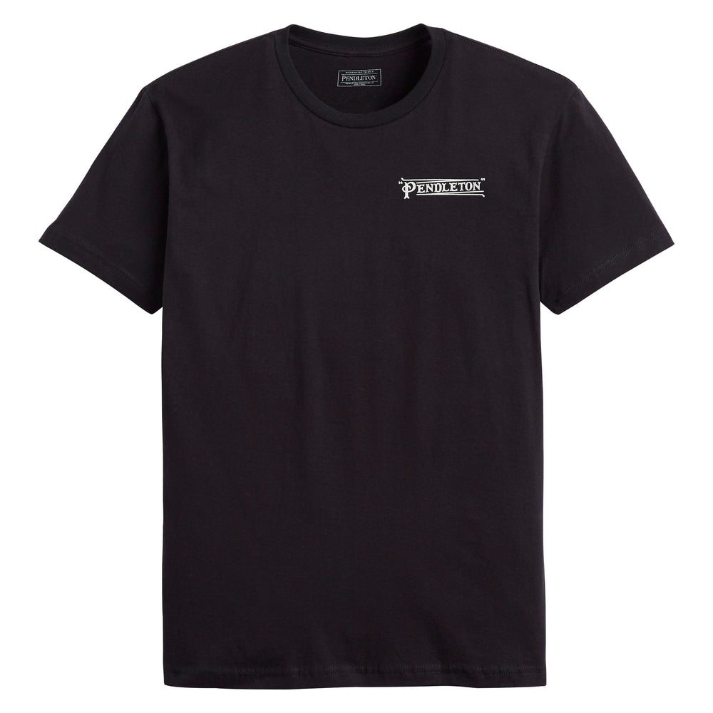 T-Shirt mit Diamantstreifen-Grafik – Schwarz