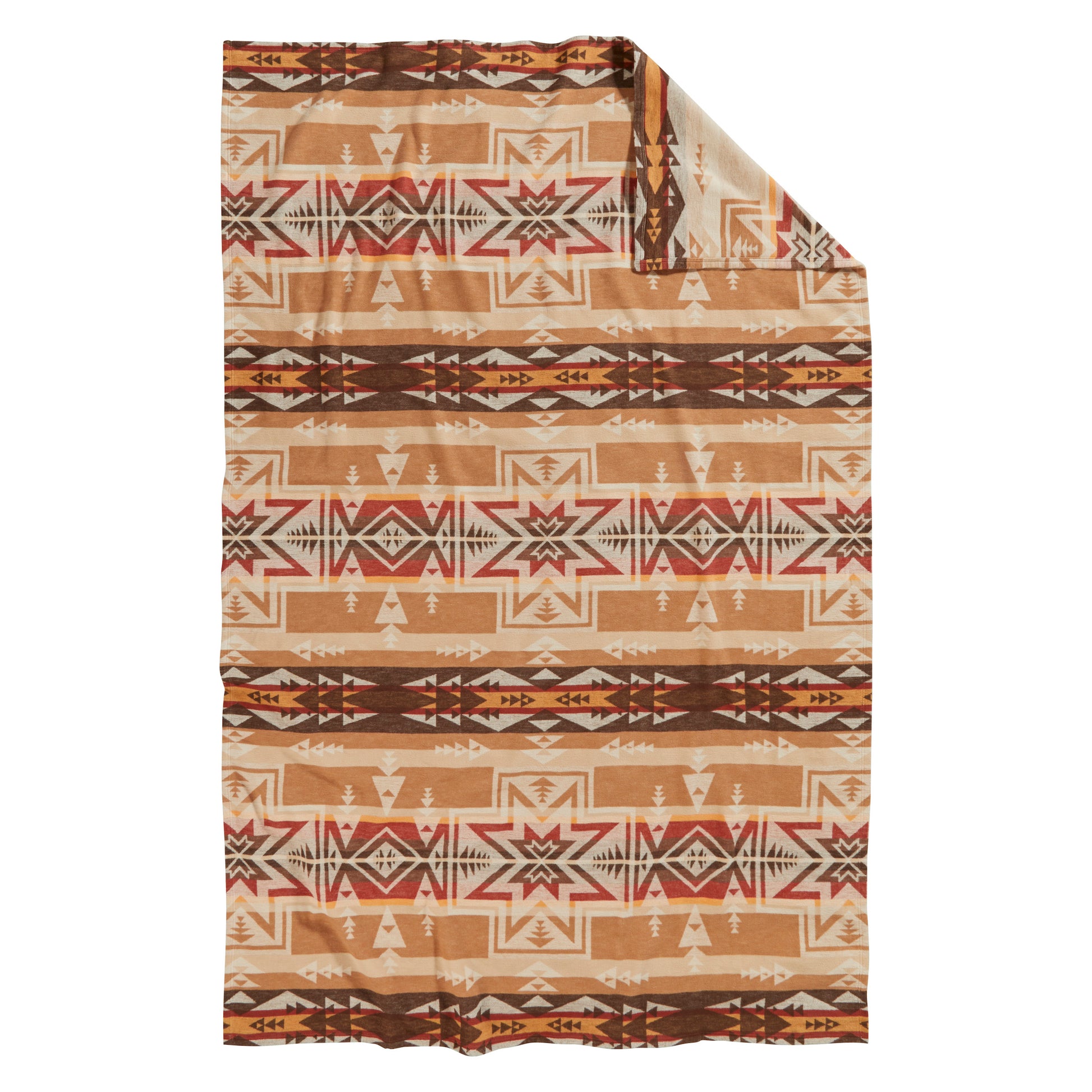 Organic Cotton Jacquard Throw - Silver City / Camel