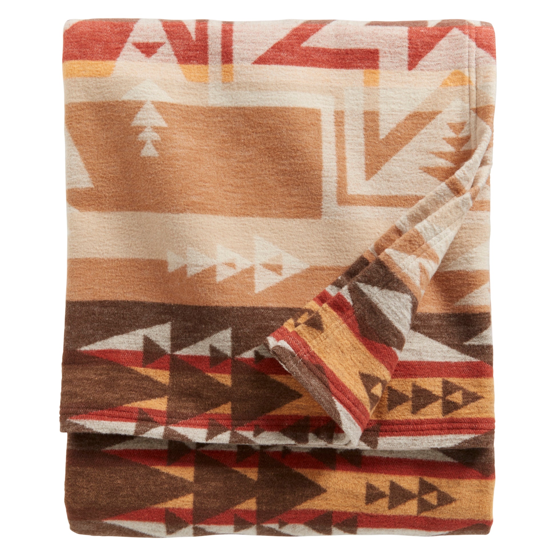 Organic Cotton Jacquard Throw - Silver City / Camel