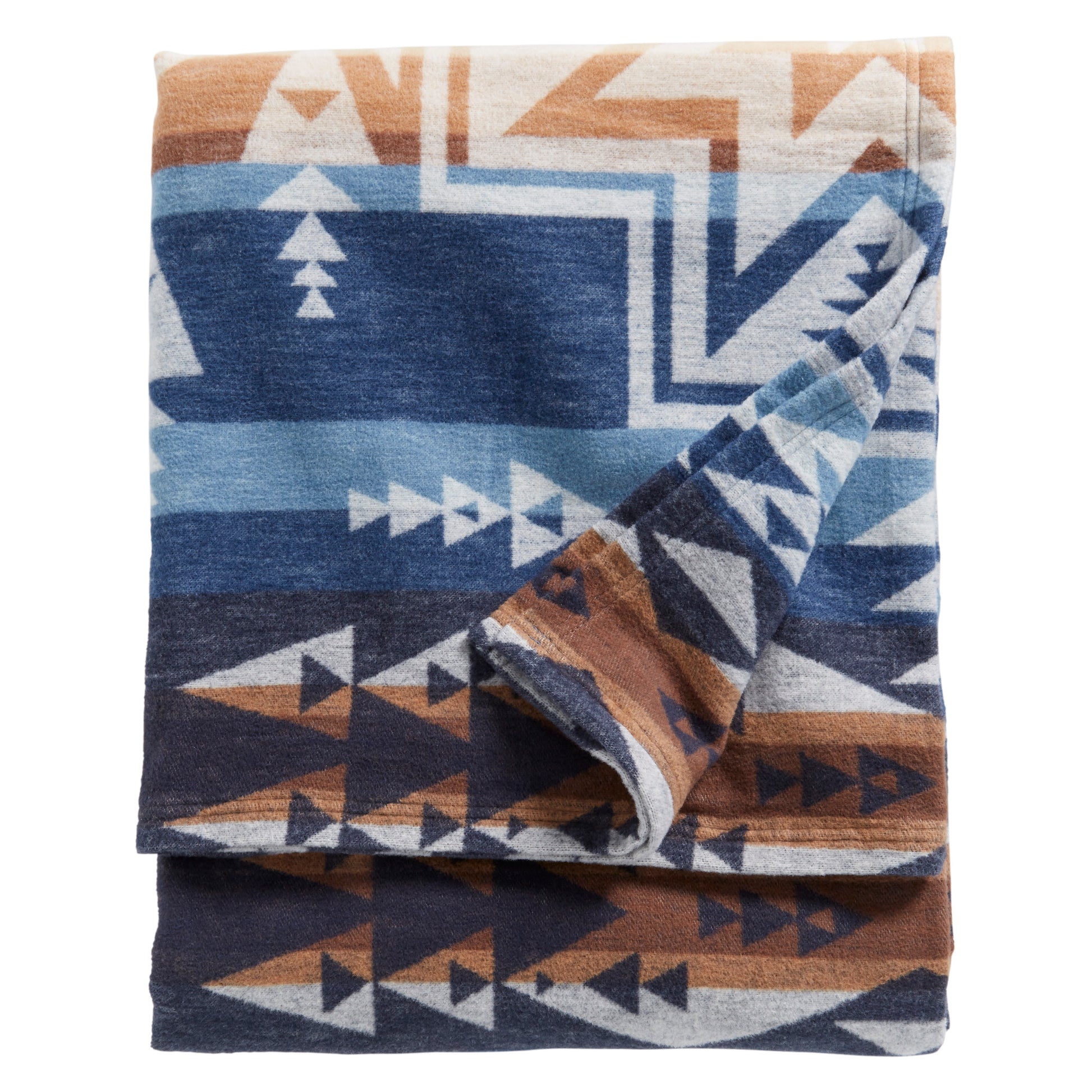 Organic Cotton Jacquard Throw - Silver City / Denim