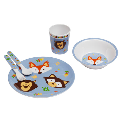 Kids Woodland Neighbours Melamine Dish Set