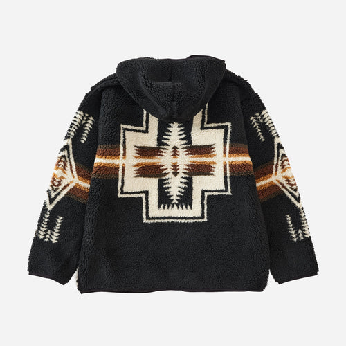 Unisex Boa Zip Hoodie - Black Harding